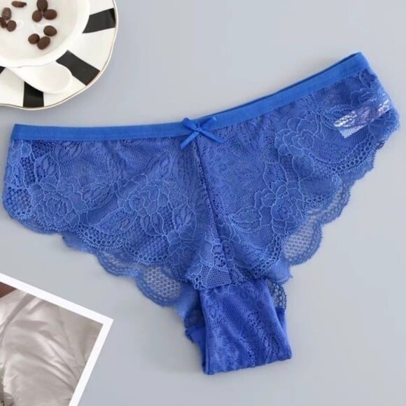 Women’s 6pc Lace Semi-Sheer Bikini Panties Set - Picture 8 of 10